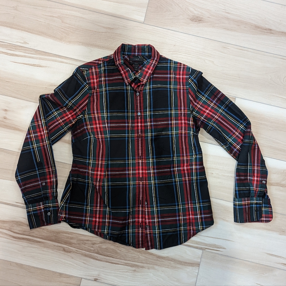 J Crew Plaid Button-up Shirt Size 12